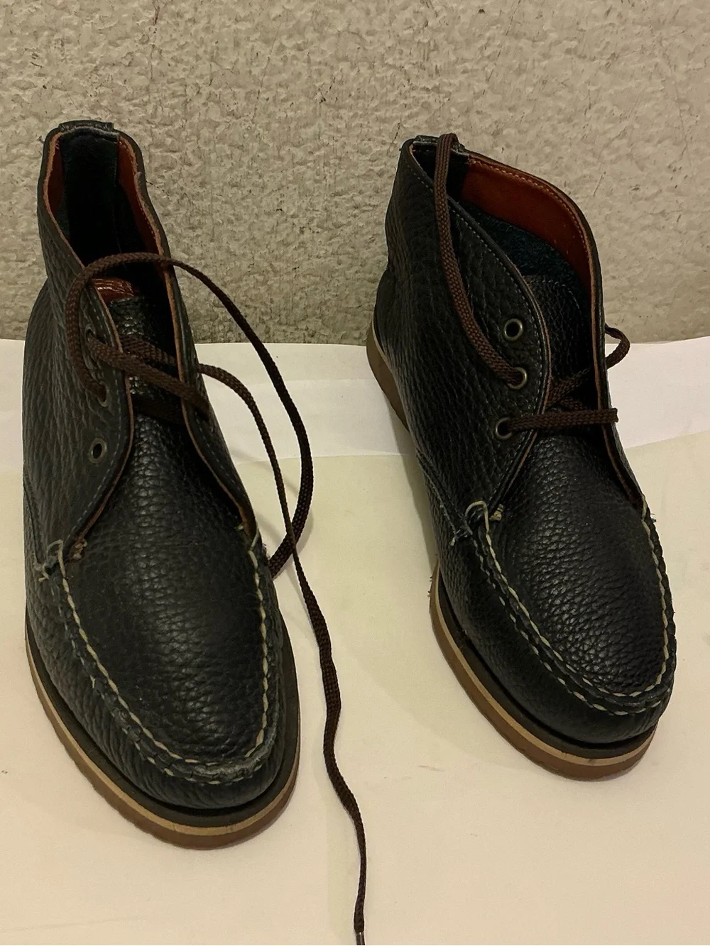 Vintage Dooney & Bourke navy blue  Leather Lace-Up Ankle Booties